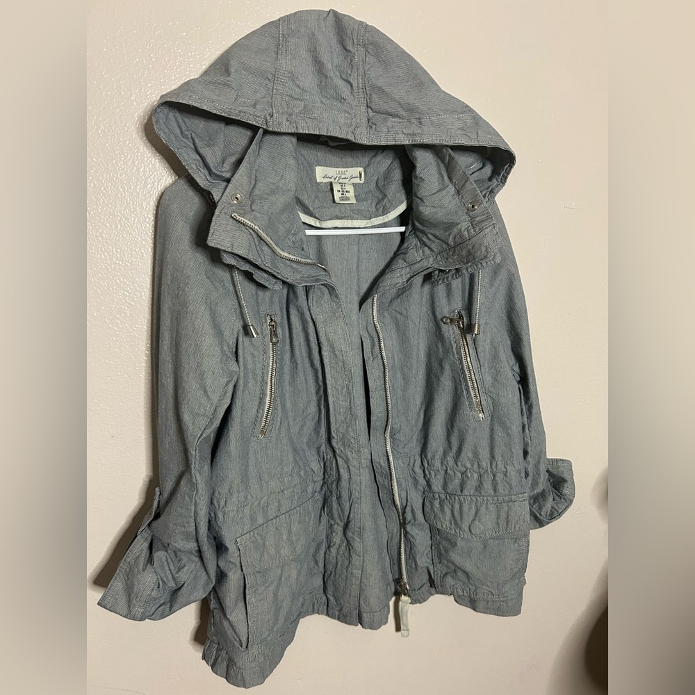 Label of Graded Goods by H&M Women’s Utility Jacket Casual Fit Size 4 Cotton
